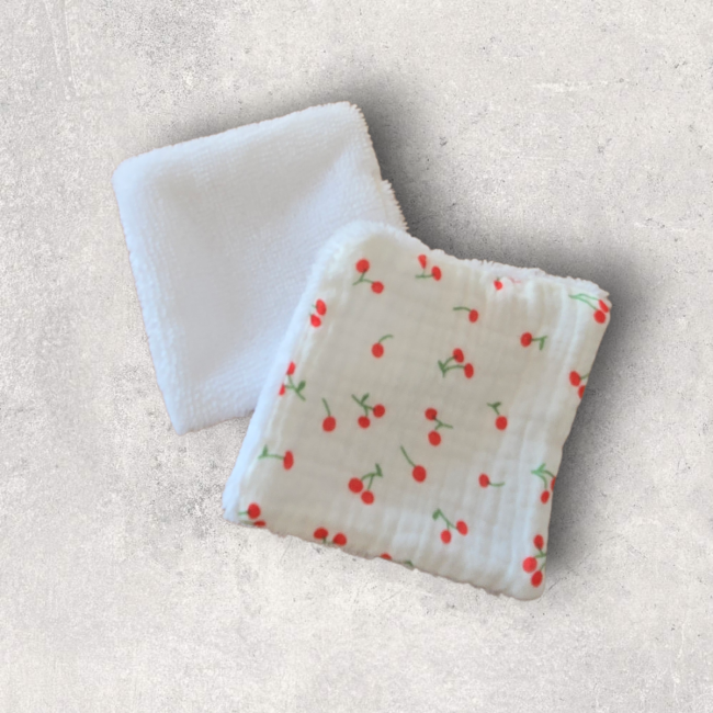 Cotons réutilisables - Cerises