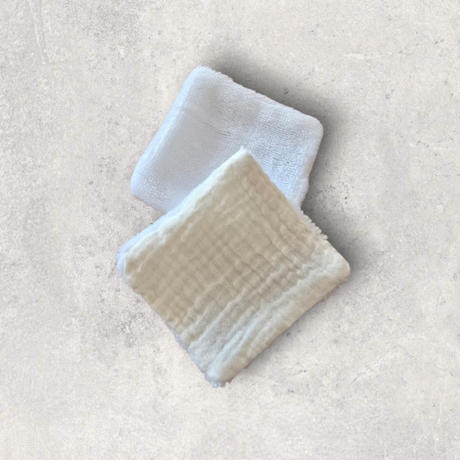 Cotons réutilisables - Crème