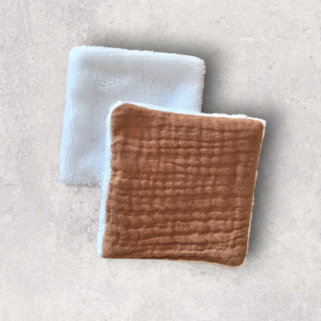 Cotons réutilisables - Caramel