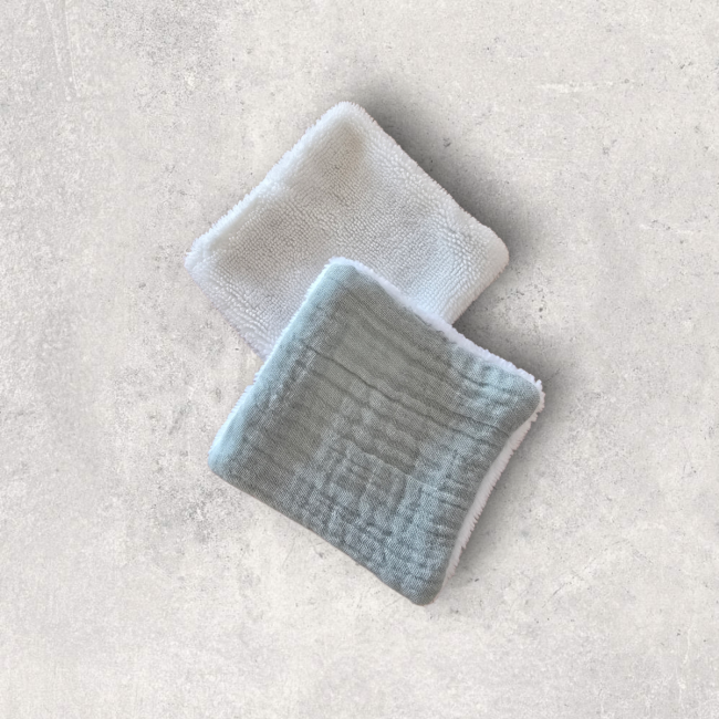 Cotons réutilisables - Vert sauge