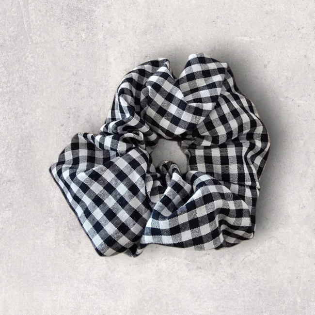 Chouchou vichy noir et blanc